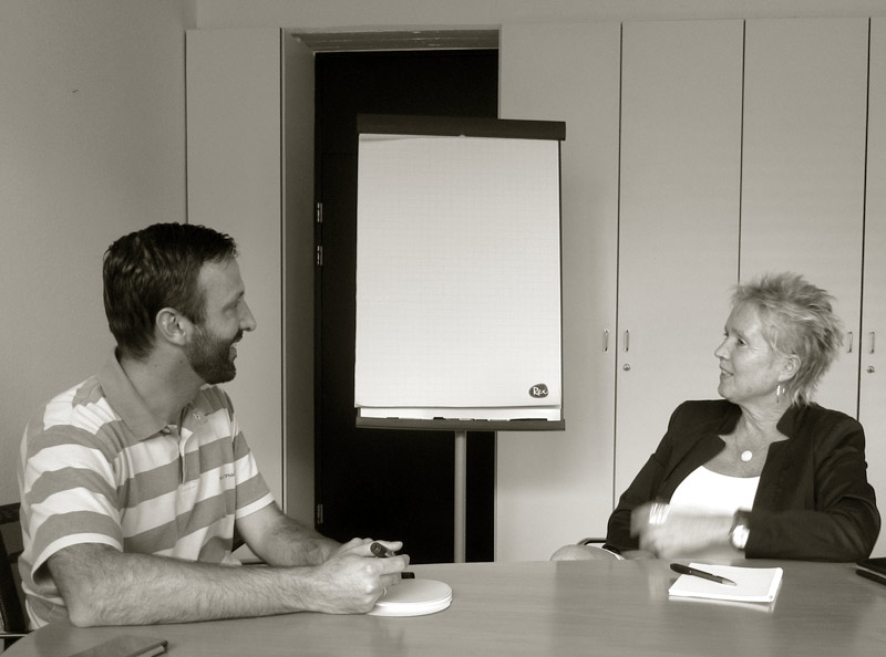 Carola Cramer während eines Coachings